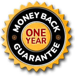 NeuroVera one year 365-day money-back guarantee badge